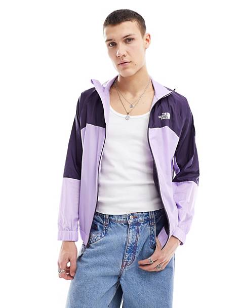 The North Face NSE Windshell zip tracktop in lilac and purple