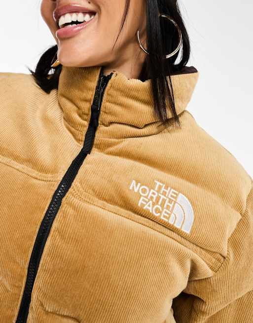 The North Face - Nuptse '92 - Vendbar dunjakke i brunt/beige fløjl, 4 af 4