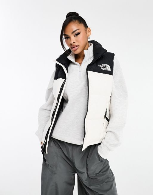 The North Face Nuptse '96 down puffer gilet in cream and black