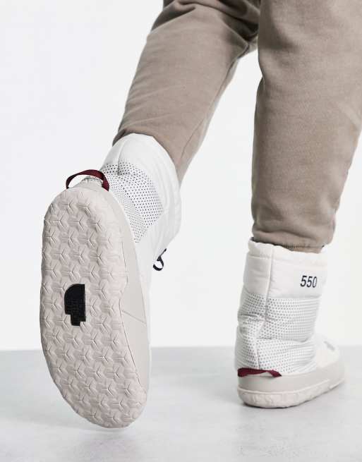 The North Face Nuptse Apres down insulated booties in cream | ASOS