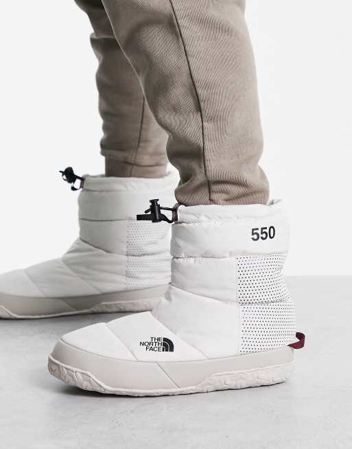 The North Face Nuptse Apres down insulated booties in cream