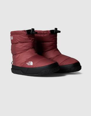 The North Face - Nuptse - Après-Ski-Stiefel in Burgunderrot und Schwarz-Braun