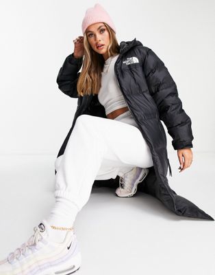 The North Face Nuptse Belted Mid Puffer Black ModeSens