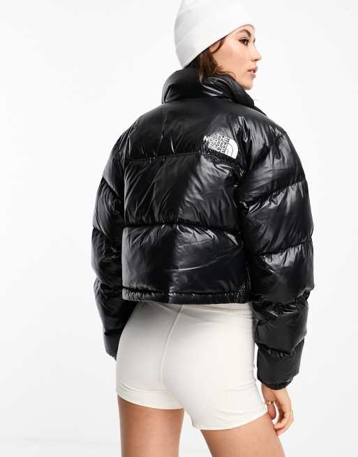 THE NORTH FACE Cropped down jacket in white/ black