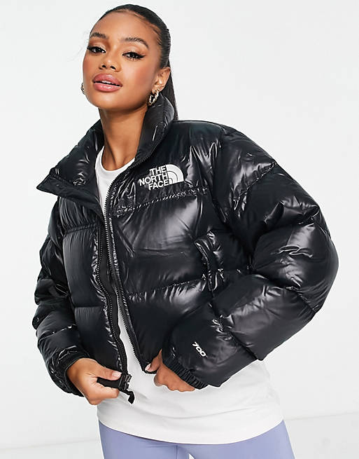 The North Face Nuptse Cropped Jacket In Black ASOS | lupon.gov.ph