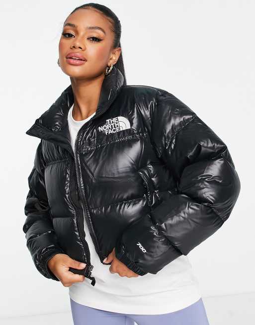 North face shiny black sales jacket