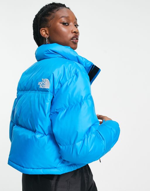 Bright blue north face hot sale jacket