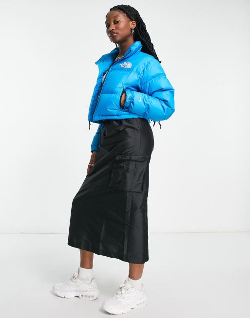 Bright blue north face jacket best sale