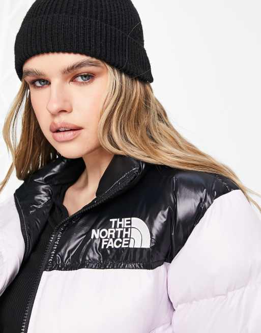 The North Face Nuptse cropped down jacket in lavender