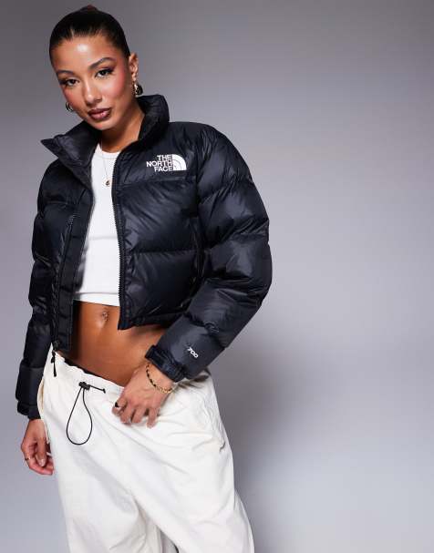 Baby Blue Cropped Puffer Jacket – AX Paris