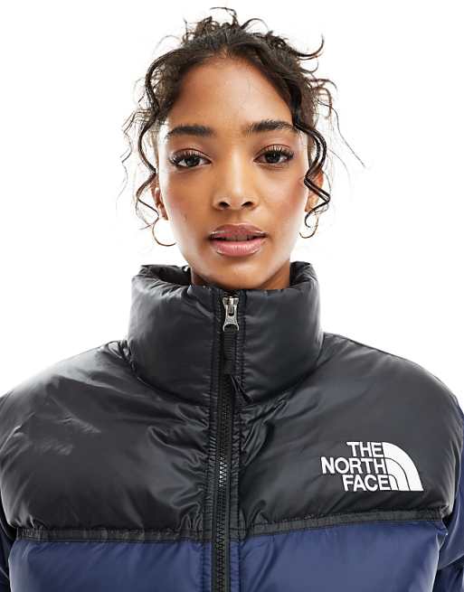The North Face Nuptse cropped down puffer jacket in summit The North Face Nuptse cropped down puffer jacket in summit