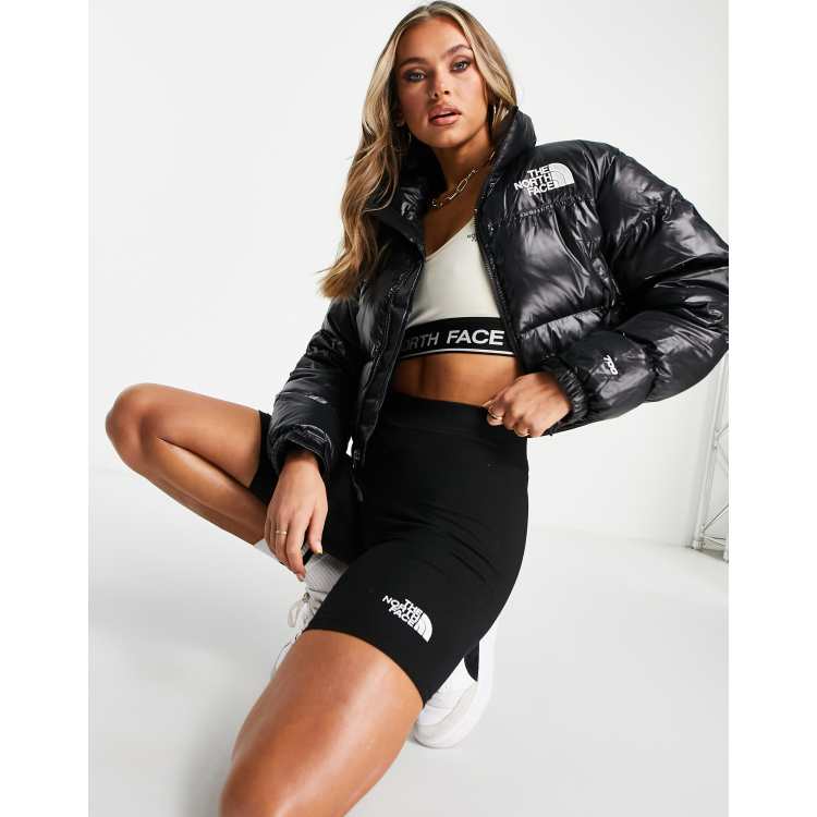 The North Face Phlego Synth cropped puffer jacket in black, ASOS