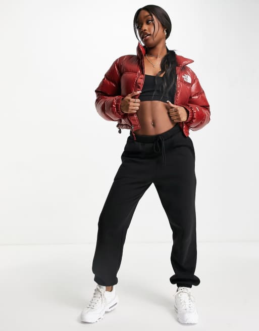 Burgundy on sale crop jacket