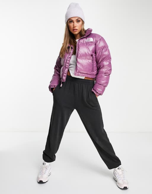 Purple north hot sale face nuptse