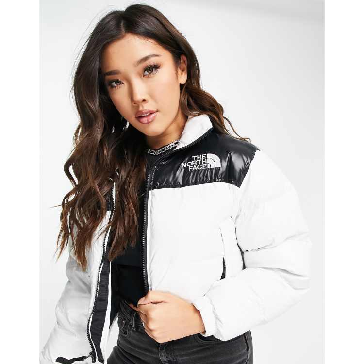 Black and white womens north hot sale face jacket