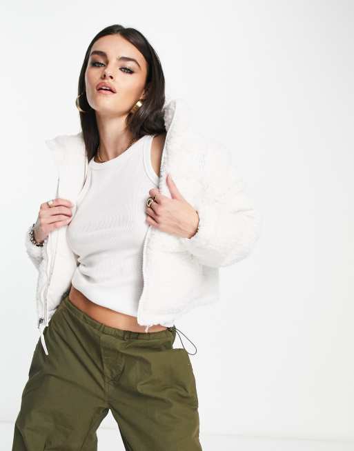 The North Face - Nuptse - Doudoune courte duveteuse - Crème, 2 de 4