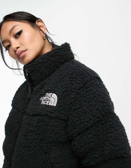 The North Face - Nuptse - Doudoune courte en imitation peau de mouton - Noir , 2 de 4