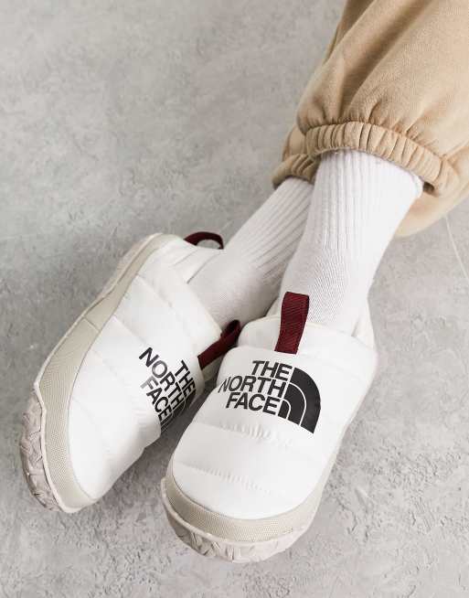 The North Face Nuptse down insulated mules in cream | ASOS