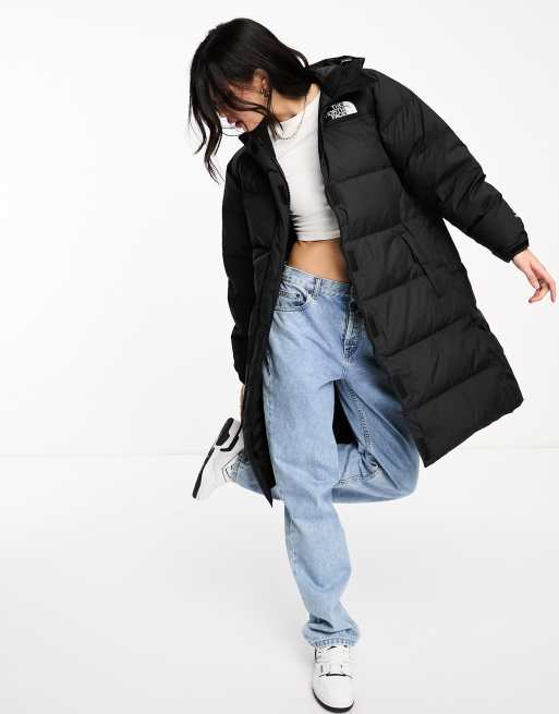 The North Face Acamarachi oversized long puffer coat in black Exclusive at  ASOS