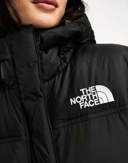 The North Face Nuptse long down puffer coat in black | ASOS