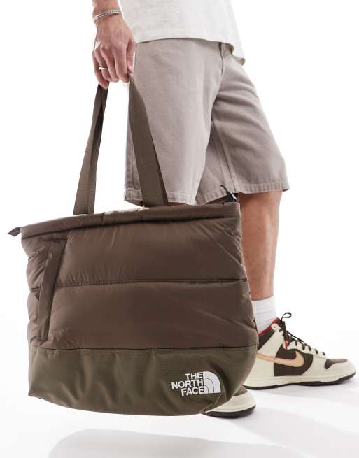 The North Face - Nuptse - Maxi borsa imbottita in piuma marrone fumé, 4 di 4