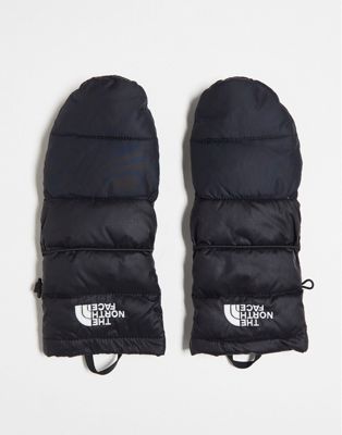 The North Face Nuptse down insulated converitbale mitts in black - ASOS Price Checker