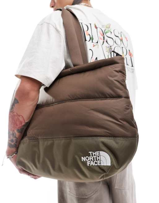 The North Face – Nuptse – Puchowa torba typu tote w zgaszonym brązowym kolorze