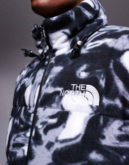 The North Face Nuptse puffer jacket in polar fleece liquid print