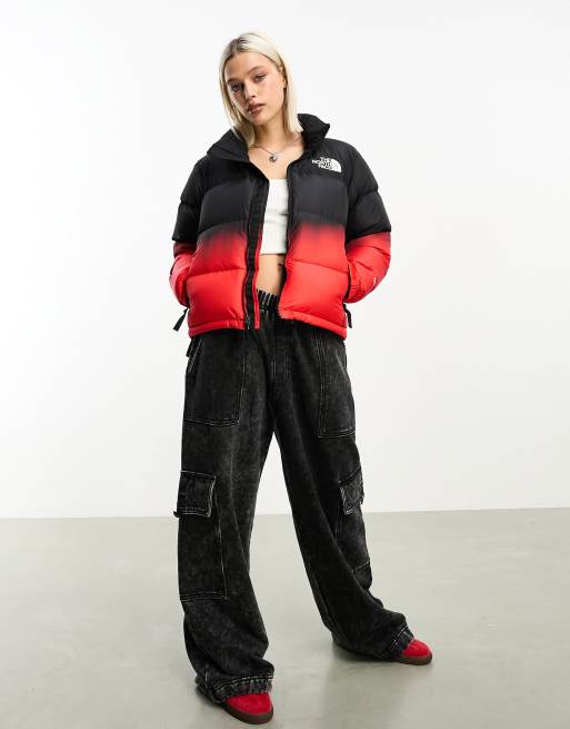 The North Face – Nuptse Retro &amp;#39;96 – Daunensteppjacke in roter und ...