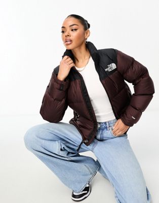 The North Face Nuptse Retro '96 down puffer jacket in brown and black - ASOS Price Checker
