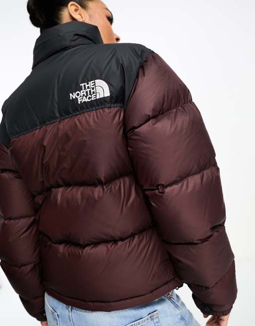 The North Face Nuptse Retro 96 down puffer jacket in brown and black