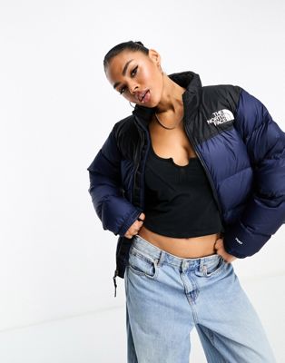 The North Face Nuptse Retro '96 down puffer jacket in navy and black