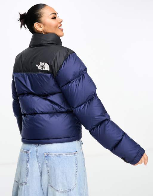 The North Face Nuptse Retro 96 down puffer jacket in navy and black