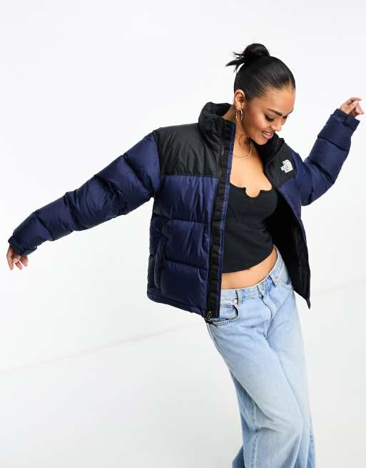 The North Face Nuptse Retro '96 down puffer jacket in navy and black