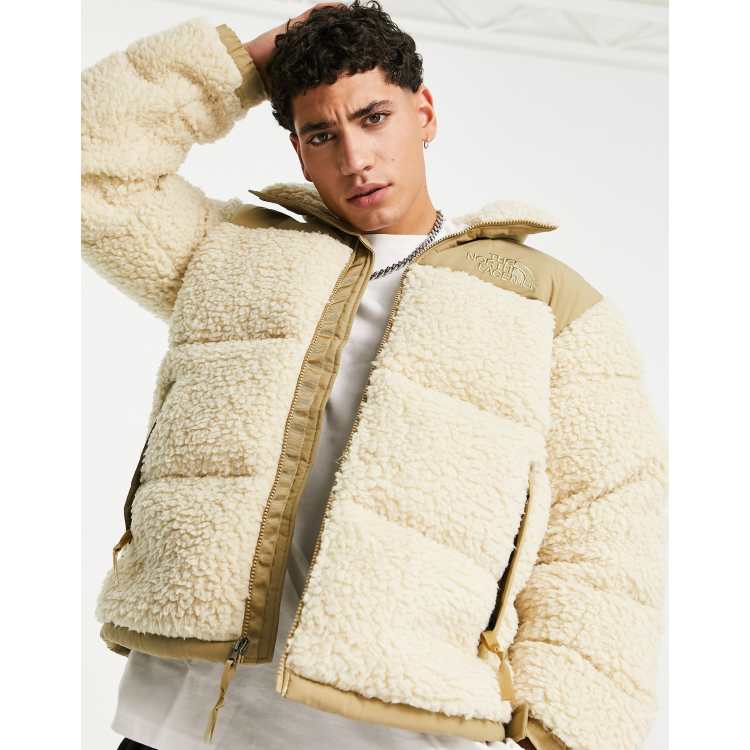 The North Face Nuptse Sherpa jacket in cream