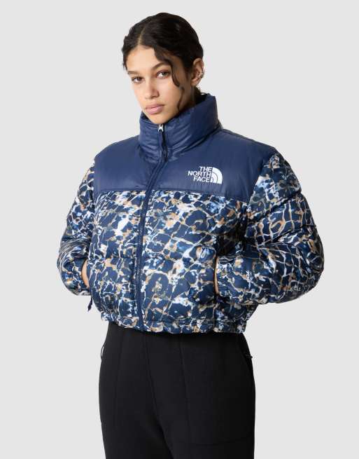 The North Face Nuptse short jacket in dusty periwinkle | ASOS