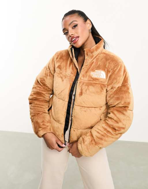 North face store puffer jacket orange