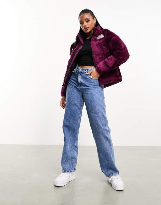 The North Face – Nuptse Versa – Lila pufferjacka i dunimitation, 3 av 4