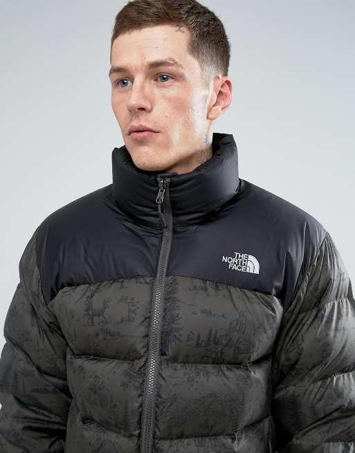 The North Face Nuptse2 Down Jacket in Woodland Print