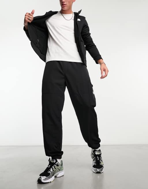 Black/black Sweatpants With Re-nylon Details