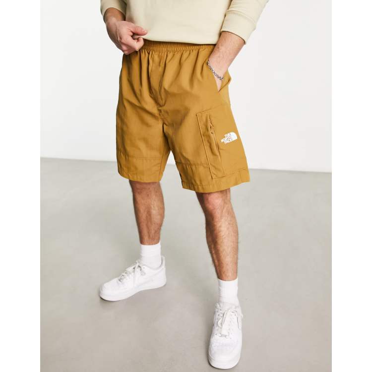 The North Face nylon utility shorts in brown