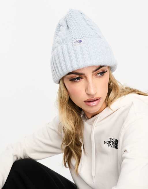 The North Face Oh Mega chunky beanie in pale blue | ASOS