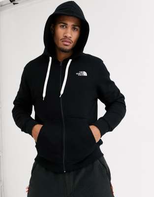 asos black zip hoodie