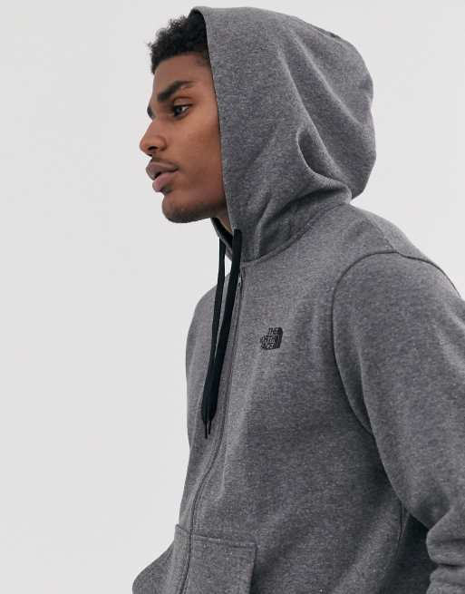 North face open hot sale gate hoodie grey