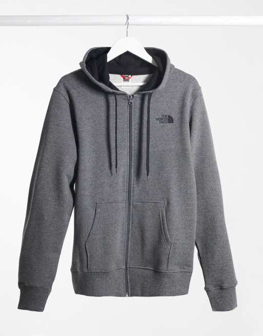 North face open hot sale gate hoodie grey