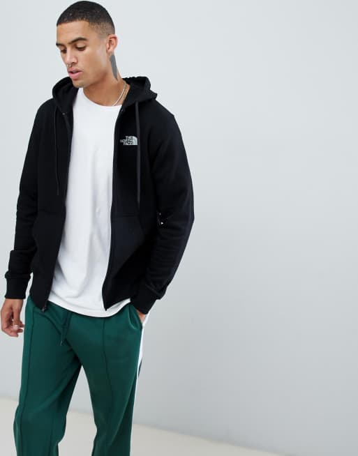 The North Face – Open Gate – Svart huvtröja med hel dragkedja