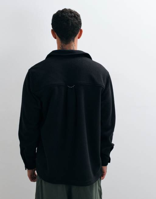The North Face Open Range fleece shirt in black, 3 of 5