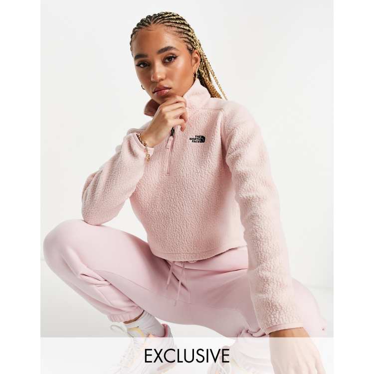 The North Face Osito cropped sherpa fleece in pink Exclusive at ASOS