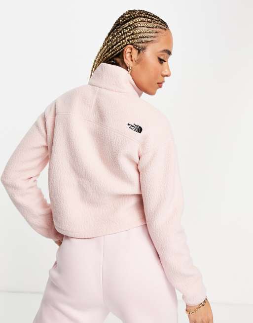 The North Face Osito cropped sherpa fleece in pink Exclusive at ASOS