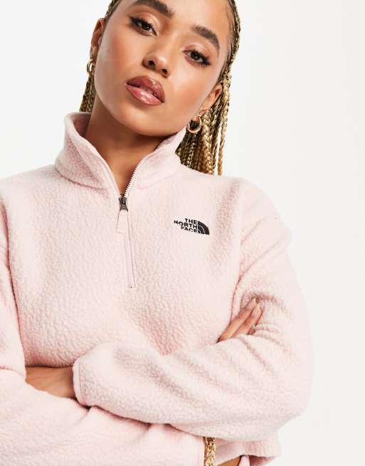 The North Face Osito cropped sherpa fleece in pink Exclusive at ASOS